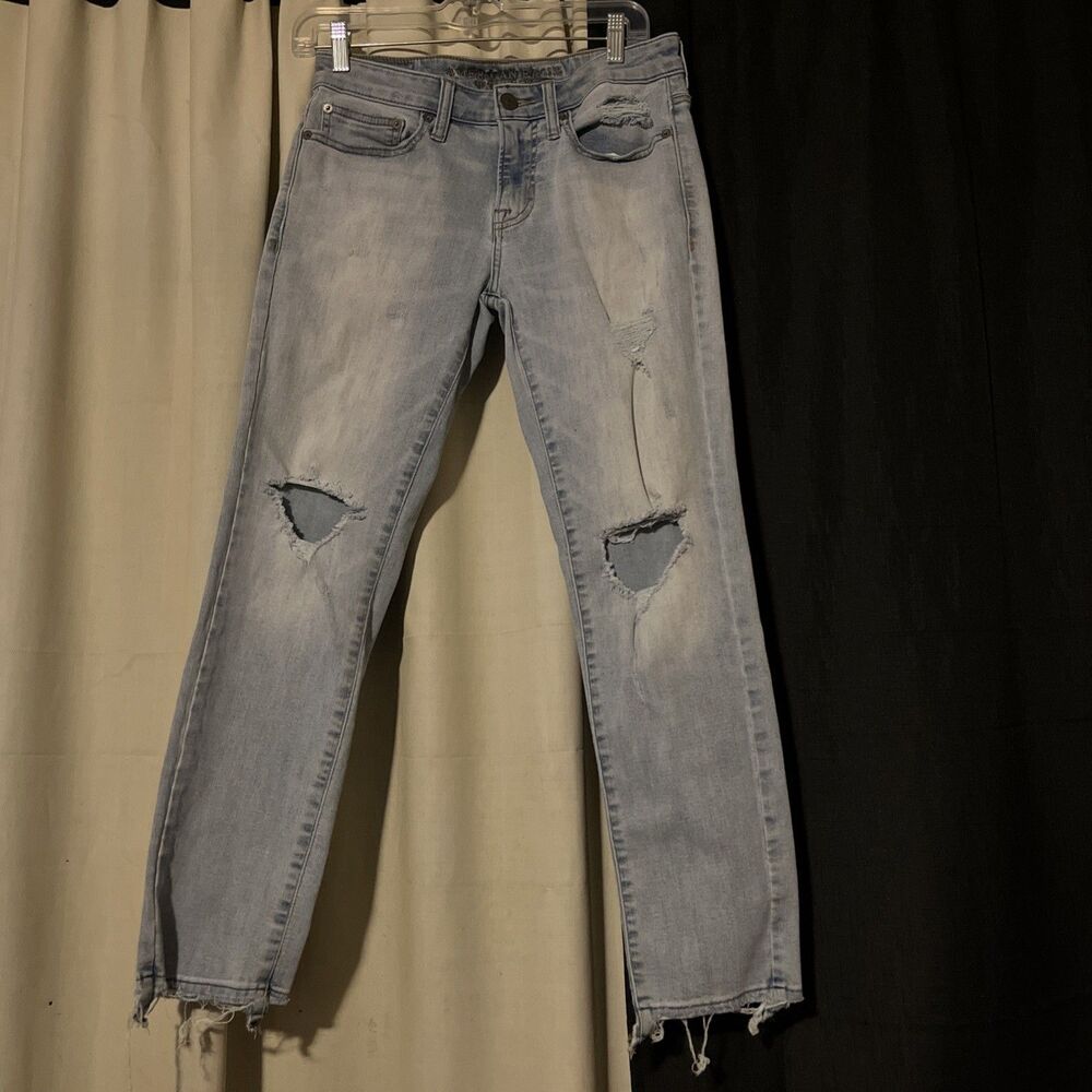 American Eagle Skinny Jeans Light Wash 28x28 Extreme Flex Denim